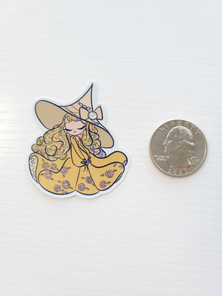 Birthstone Witch Glitter Stickers - 2 in. stickers